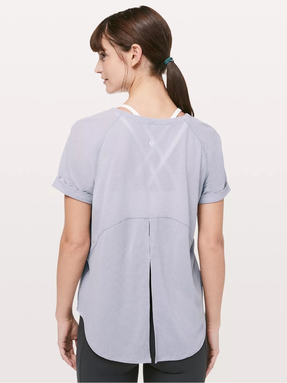 lululemon athletica Lavender Short Sleeve Back-Slit Top